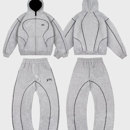 Street Retro Men's Casual Sportswear with Trendy Silhouettes Unique Hip-Hop Style Patterned Oversized Sweatshirts Casual Hoodies PlatiNum
