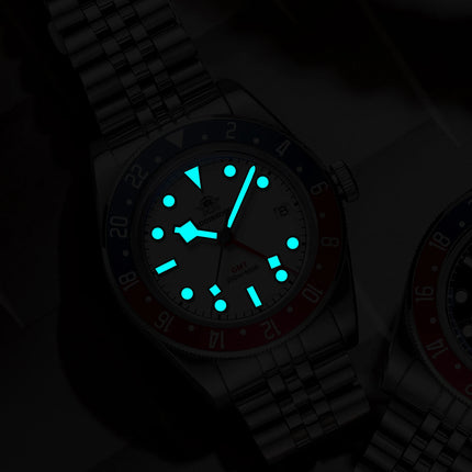 ADDIESDIVE Hot Sale GMT Movement Quartz Watch Stainless Steel Super Luminous 200M Diver Watches For Men AD2044 Relogio Masculino