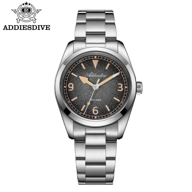ADDIESDIV New Retro Men's Quartz Watch Sapphire Glass Japanese Movement 100m Waterproof Stainless Steel Night Light Watch AD2554