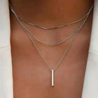 Collana d'amore personalizzata semplice alla moda collana con doppio Design multistrato con ciondolo in stile Y2K di lusso PlatiNum