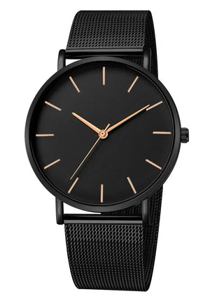 Orologio da donna semplice per il tempo libero 2025 Orologio da polso da uomo di lusso alla moda ultrasottile con cintura in rete vintage platinumshop