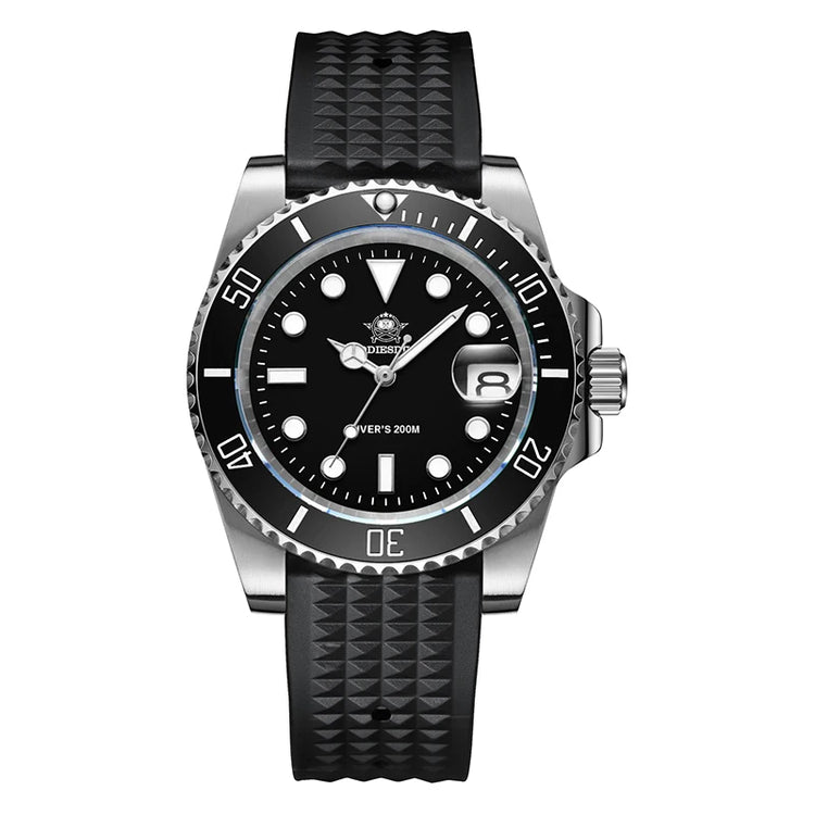 ADDIESDIVE Quartz Watch for Men 316L Stainless Steel Super Luminous Ceramic Bezel 200m Waterproof Classic Diving Men‘s Watch