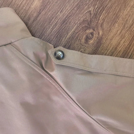 Belted Waist Cropped Trench Jackets Women Double Breasted Stand Collar Coats 2025 Autumn Chic Casual Vintage Jacket Women Cloth