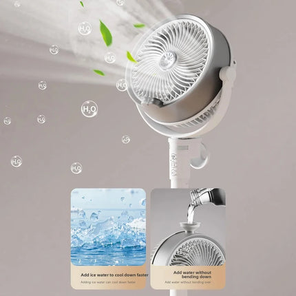 3 in 1 telecomando intelligente umidificatore ventilatore da pavimento ventila circolatore piedistallo supporto ventilatore regolabile in altezza 4 velocità condizionatore d'aria