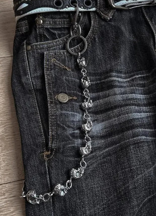 Jeans Larghi Y2K Micro La Retro 2006, Nuovi Pantaloni a Vita Alta Stile Harajuku, Jeans Larghi Ricamati da Donna con Stile Rock Punk