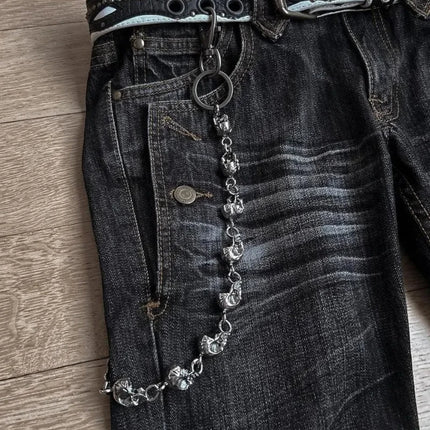 Jeans Larghi Y2K Micro La Retro 2006, Nuovi Pantaloni a Vita Alta Stile Harajuku, Jeans Larghi Ricamati da Donna con Stile Rock Punk