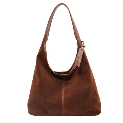 Women Suede Shoulder Bag with Zipper Hobo Bags Large Capacity Handbag Slouchy Bag Commuter Travel Bag Purses and Handbags PlatiNum