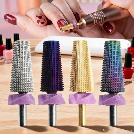 5‑In‑1 2XF Tungsten Carbide Nail Drill Bit High Hardness Multifunctional Drill Bits For Gel Polish Removal Manicure Pedicure Nail Art Grinding Tools 2028