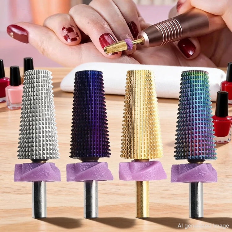 5‑In‑1 2XF Tungsten Carbide Nail Drill Bit High Hardness Multifunctional Drill Bits For Gel Polish Removal Manicure Pedicure Nail Art Grinding Tools 2028