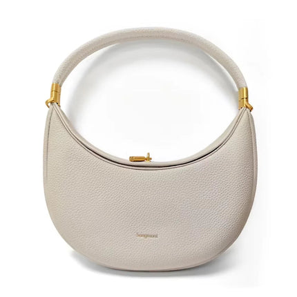 2025 Luxury Quality Half Moon Women's Shoulder Bag Crossbody Aesthetic Bags Women's Handbag Lock Catch Designer Underarm Bags PlatiNum
