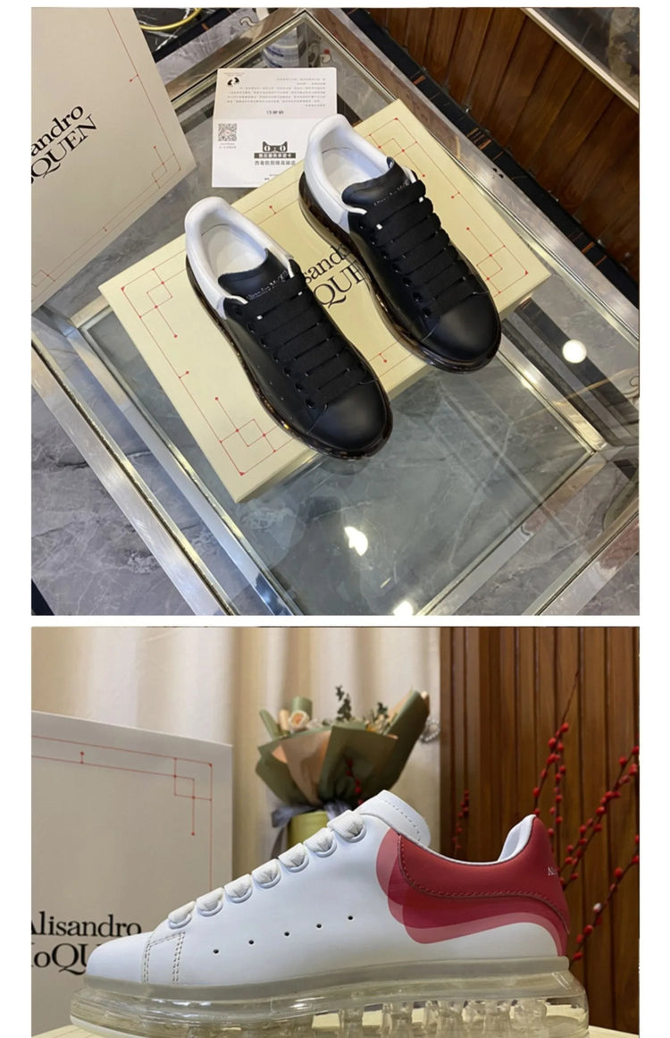 Handmade Men Casual Shoes Genuine Leather Oversize Platform Sneakers Air Cushion Trainers Man Flat Loafers Daily Office Footwear