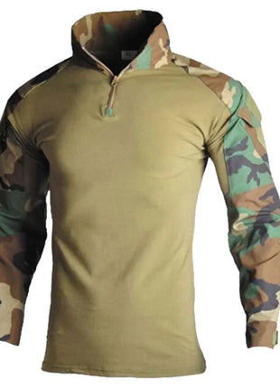 Woodland Tactical Unifirm Mens Sets Outdoor Hunting Training Suits Combat Shirts Ripstop Pants Workwear Clothes Wear-resisting PlatiNum