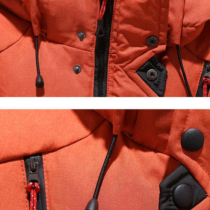 Winter White Duck Down Jacket Men Travel Hiking Thicken Warm Hooded Puffer Jackets Windproof Overcoat Down Coat Male Clothing