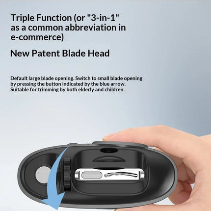 2 IN 1 Electric Nail Clipper Cutter with LED Light Magnifying Glass Automatic Nail for Baby Adult Mini Manicure Tools Nail Care