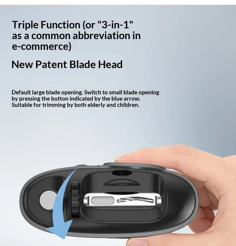 2 IN 1 Electric Nail Clipper Cutter with LED Light Magnifying Glass Automatic Nail for Baby Adult Mini Manicure Tools Nail Care
