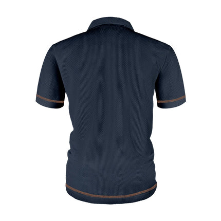 Men's short-sleeved T-shirt with summer ice silk lapel