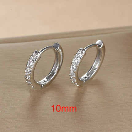 2 pezzi piccoli orecchini a cerchio piccoli Huggie in acciaio inossidabile per le donne cerchio rotondo punk unisex orecchini rock gioielli penetranti della cartilagine PlatiNum