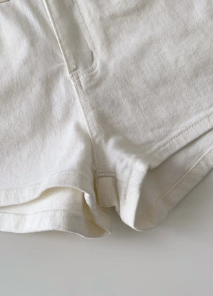 SINGREINY Pantaloncini in denim sfumato da donna, di alta qualità, estetici, casual, comodi, stile americano retrò, basici, da spiaggia