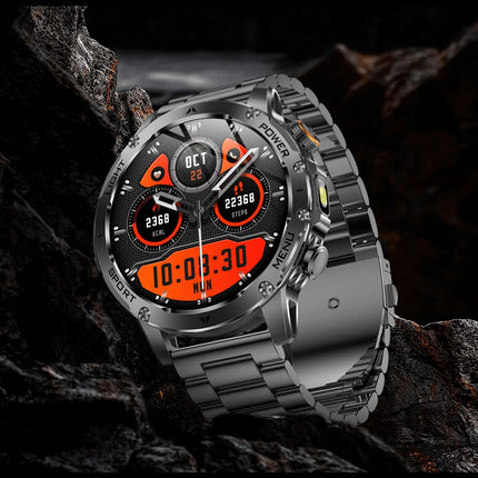 2025 Uomini Schermo AMOLED da 1,7 pollici Astuto Della Vigilanza 1000mAh Batteria Frequenza Cardiaca Chiamata Bluetooth NFC GPS Tracker Sport Fitness Orologi Nuovo platinumshop
