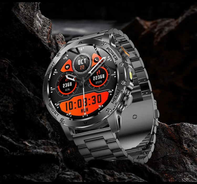 2025 Uomini Schermo AMOLED da 1,7 pollici Astuto Della Vigilanza 1000mAh Batteria Frequenza Cardiaca Chiamata Bluetooth NFC GPS Tracker Sport Fitness Orologi Nuovo platinumshop
