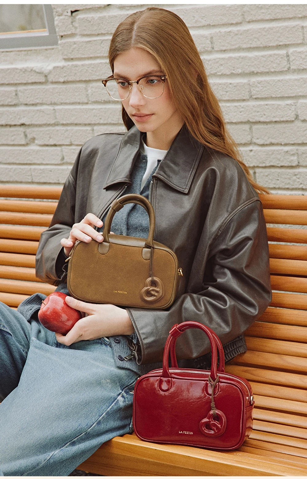 LA FESTIN Original Brand 2025 New Handbag Women Fashion Designer Shoulder Crossbody Bag lady Leather Bag Classic Retro Bag