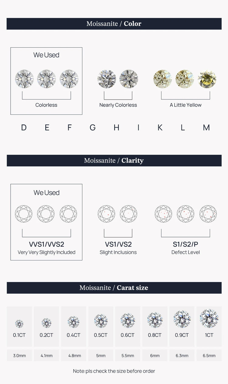 BOAKO 925 Sterling Silver Moissanite 2/3/4mm Round  For Woman 1 Piece geometric Piercing Earrings Party Wedding Fine Jewelry PlatiNum