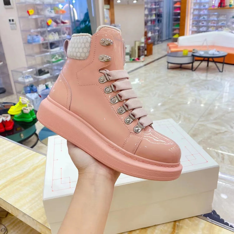 Men Platform Casual Shoes Oversized High-top Sneakers Fashion Motorcycle Boots Comfortable Ankle Boots Fashion Sports Shoes