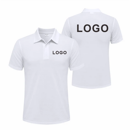 Breathable Polo with Custom Logo Casual Wear for Business Groups Short Sleeve Lapel Polo Work Clothes Embroidery Print