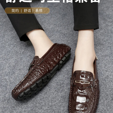Scarpe Italiane Formali da Uomo, Mocassini in Pelle Fatti a Mano, Scarpe Casual Eleganti Slip-on, Comode Calzature di Lusso per Uomo