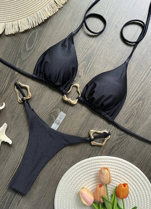 Micro Bikini Sexy da Donna, Costumi da Bagno Femminili, Set Bikini Push-Up, Abbigliamento da Spiaggia, Biquini Brasiliano PlatiNum