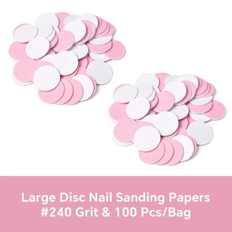 Dead Skin Replaceable Sanding Paper Set for Manicure Pedicure With Metal Disc Nail Drill Bit Calluses Removal Foot Care Tool Acc 2028