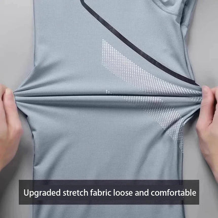 2025 Men's fashion top T-shirt, skin-friendly, breathable, highly elastic, quick-drying PlatiNum