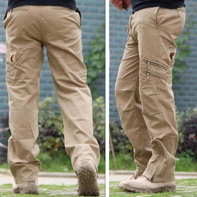 Men's Cargo Pants Outdoors Style Tactical Pants Male Camo Jogger Plus Size Cotton Many Pocket Men Camouflage Black Trousers