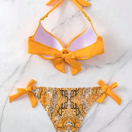 Sexy Push Up Bikini 2024 Costume da bagno donna Due pezzi Costumi da bagno Perizoma femminile Bikini Set Nuoto per costumi da bagno Biquini brasiliano platinumshop