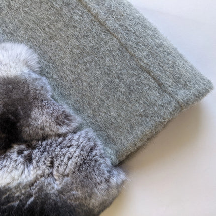 Women's Real Natural Rex Rabbit Fur long vest Chinchilla Color Waistcoat Furry Winter Warm Fluffy Vest Korean Length 90cm 240519
