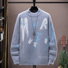 Winter Plaid Mink Cashmere Sweater Men Half Turtleneck Mens Sweaters Top Quality Pull Homme Thick Warm Pullover Men
