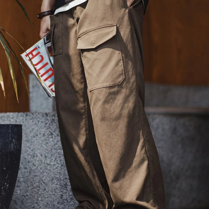Maden P37 British Army Military Style Cargo Pants Mens Heavyweight Straight Multi Pocket Tactical Trousers Vintage Casual Autumn