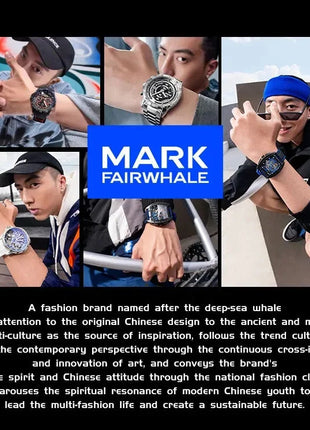 Mark Fairwhale 5031 Nuovo orologio al quarzo da uomo di marca superiore quadrante digitale rotante intrattenimento freddo orologio da notte impermeabile reloj platinumshop