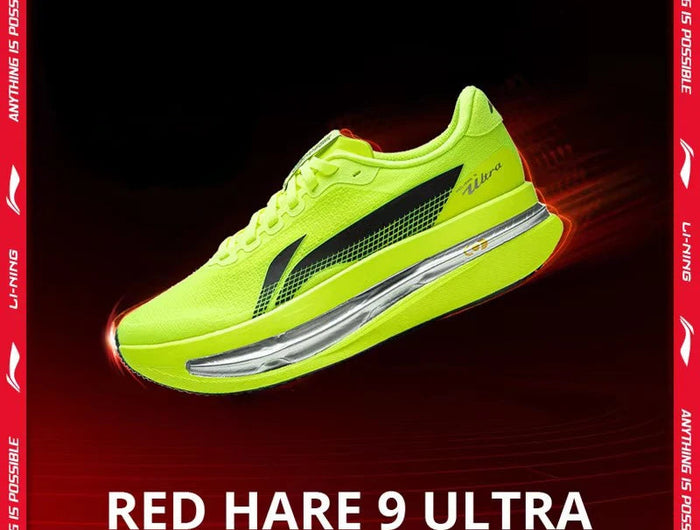 Li-Ning Women's RED HARE 9 ULTRA Racing Running Shoes SUPER BOOM Cushion BOOM FIBER Breathable LiNing Training Sneakers ARPW008 PlatiNum