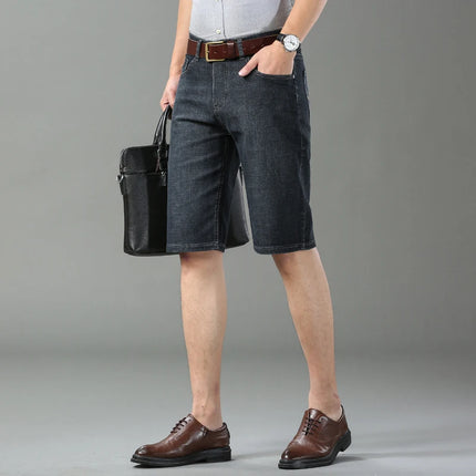 2025 New Blue Fashion Design Jeans da uomo Slim Fit Jeans corti da uomo dritti Pantaloncini estivi Jeans Jeans da uomo elasticizzati