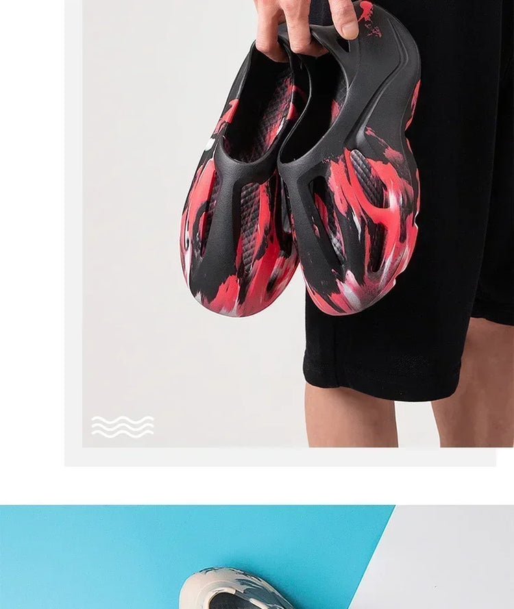 Pantofole con piattaforma mimetica unisex Materiale morbido EVA Tecnologia di stampaggio ad iniezione Scarpe casual da spiaggia per uomo donna