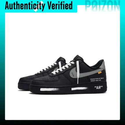 Nike Air Force 1 Skate Shoes Unisex Low-top Black Gray CW2288-001(Team645-C)