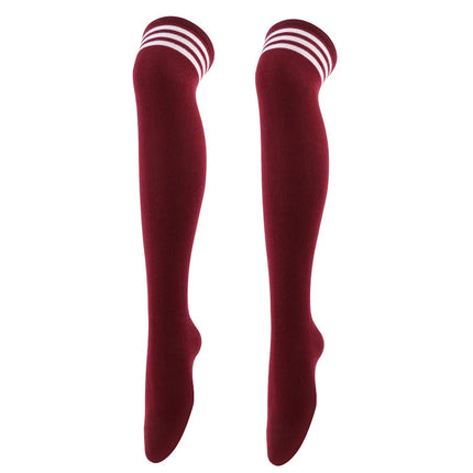 Calze Jk da donna Calzini cosplay per feste di Halloween Calzini sopra il ginocchio Calzini caldi Calza per stivali da donna Calzini lunghi a tripla banda