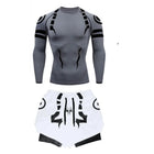 Anime Jujutsu Kaisen Set di compressione Tuta da fitness per uomo Camicia di compressione 3D ad asciugatura rapida + Pantaloncini da palestra Corsa Allenamento Abbigliamento sportivo platinumshop