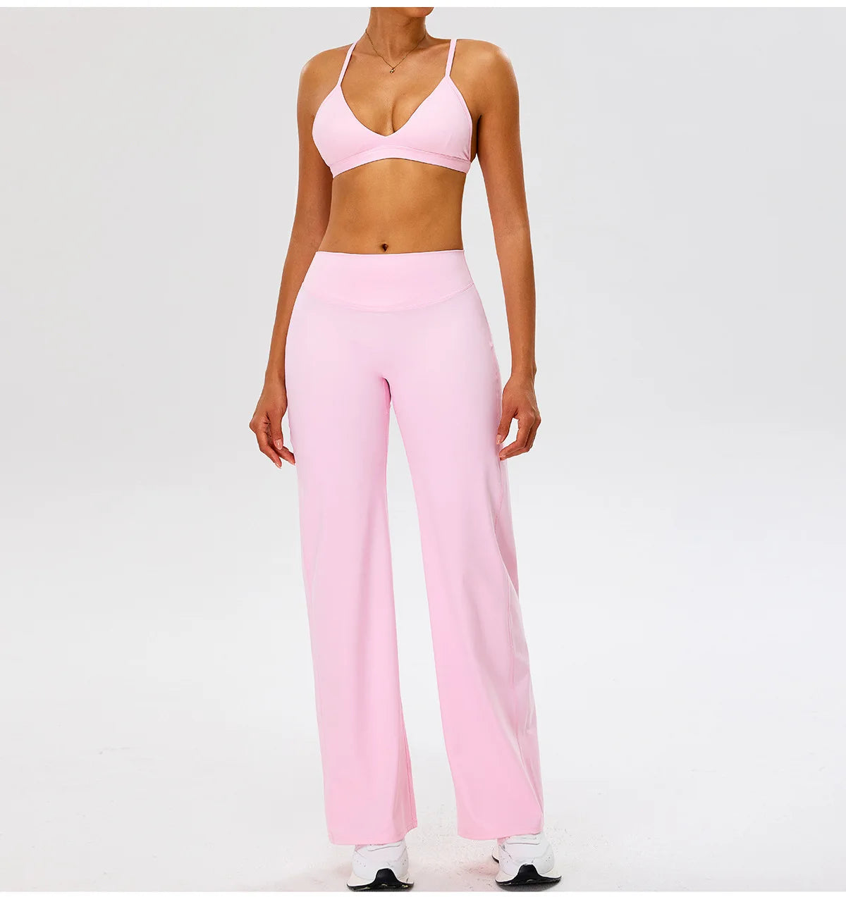 Women High Waist Wide Leg Pants Leggings Tights Fitness Bell-bottoms Yoga Elastic Leggings Push Up Gym Workout Flared Pants