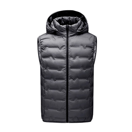 Winter Men White Duck Down Vest Men Waterproof Windproof Detachable Hat Sleeveless Vests Male Pockets Warm Ultralight Waistcoats