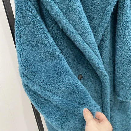 Max Teddy Coat 62% Alpaca 26% Wool 12% Silk Coat Winter Thicken Women's Coat