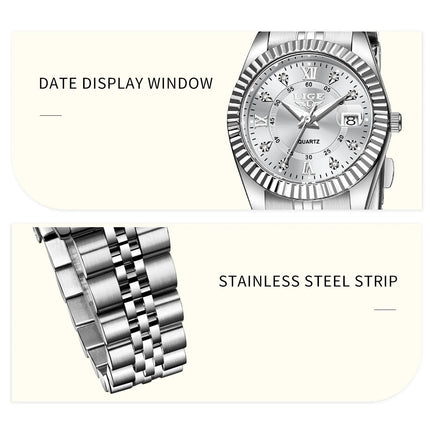 Orologio da Polso LIGE di Lusso con Strass per Donna, Cinturino in Acciaio Inossidabile, Movimento al Quarzo, Regalo, Reloj Mujer platinumshop