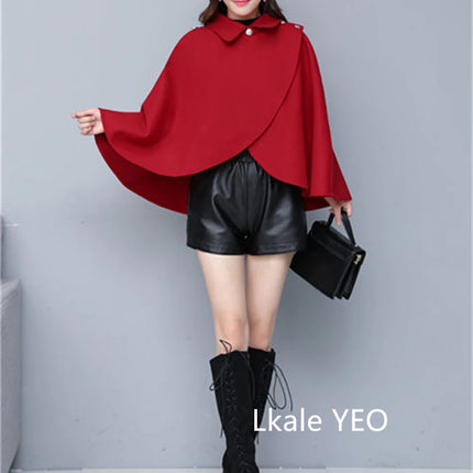 Women's Woolen Shaw Coat 2025 Autumn Winter Korean Version Short Ladies Jacket Temperament Elegant Femme Woolen Outerwear