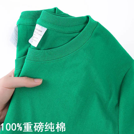 100% Cotton T-shirt Men Women Solid Color O-Neck Short Sleeve Top Summer Korean Loose Half Sleeve T-shirt Unisex M-4XL